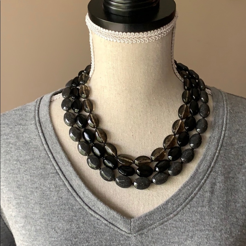 3 stand beaded necklace